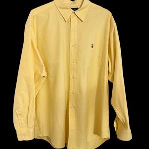 RALPH LAUREN “BLAKE” YELLOW BUTTON DOWN LONG SLEEVE SHIRT XXL